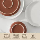 12-Piece Modern Stoneware White Ceramic Dinnerware Set (Service for 4), Microwave and Dishwasher Safe