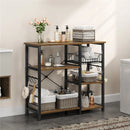 Vintage Kitchen Baker'S Rack Shelf, Rustic Brown and Metal