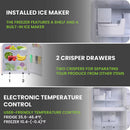 18-Cu Ft Counter-Depth 29.5-In Wide Top-Freezer Refrigerator with Ice Maker ( Cream )