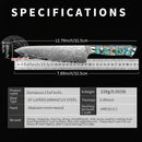 Damascus Chef Knife – Abalone Shell Ergonomic Handle