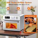 23.2Qt. Stainless Steel 13-In-1 Countertop Air Fryer Toaster Oven with Rotisserie, Digital Display and Accessories,