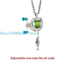 Lightweight Fishing Reel Charm Necklace Adjustable Length Neckchain Accessory for Fishing Lovers Outdoor Enthusiasts