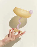 Jelly Bean Wine Glass Set - Whimsical Eclectic Dopamine Cocktail Coupe
