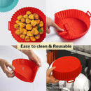 Air Fryer Silicone Liners Air Fryer Silicone Pot Reusable Silicone Air Fryer Liners Food Safe Non Stick Air Fryer Basket Accesso