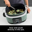 Ninja Possiblecooker PRO 8.5Qt Multi-Cooker with 8-In-1 Slow Cooker, Dutch Oven, Sous Vide, Oven Safe Pot to 500°F Sage Green MC1001GN