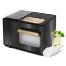 14.5 In. 40 Lbs Nugget Ice Maker Chewable Sonicsno Countertop Compact Ice Maker in Black Stainless Steel and Gold