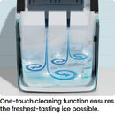 9 In. 22 Lbs. Bullet Countertop Portable Ice Maker in Black with 2-Ice Sizes and Self Cleaning Function