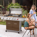Royal Gourmet 5-Burner Cabinet Style Gas Grill with Side Burner
