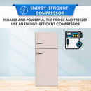 18-Cu Ft Counter-Depth 29.5-In Wide Top-Freezer Refrigerator with Ice Maker ( Cream )