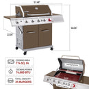 Royal Gourmet 5-Burner Cabinet Style Gas Grill with Side Burner