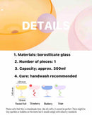 Jelly Bean Wine Glass Set - Whimsical Eclectic Dopamine Cocktail Coupe