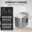 FEANOR Self Cleaning Ice Makers Countertop Machine 9 Cubes Ready in 6-8 Minutes Portable Mini Electric Compact Ice Maker Nuggetperfect for Home/Kitchen/Bar, Tools Included