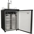 Double Tap Half-Barrel Keg Black Digital Freestanding Beer Kegerator