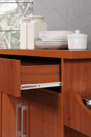 Kitchen Cart with Spice Rack plus Towel Holder, Cherry