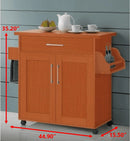 Kitchen Cart with Spice Rack plus Towel Holder, Cherry