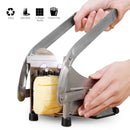 Stainless Steel French Fry Cutter with 2 Blades and No-Slip Suction Base,Silver