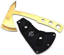 Snake Eye Tactical Tomahawk Throwing Knife, 9.5 Inch Overall Length, Stainless Steel Blade, with Nylon Sheath (Gold)