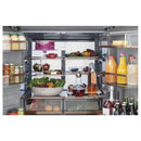 Counter-Depth 22.3-Cu Ft 4 -Door 36-In Wide Smart Compatible French Door Refrigerator with Ice Maker with Water and Ice Dispenser ( Matte Black with Brushed Stainless Handles ) ENERGY STAR Certified