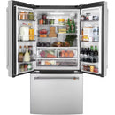 Counter-Depth 18.6-Cu Ft 3 -Door 33-In Wide French Door Refrigerator with Ice Maker with Water Dispenser ( Stainless Steel with Brushed Stainless Handles ) ENERGY STAR Certified