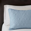 Handmade Luxury Quilt Set for King/Cal King Blue Reversible Embroidered Printed Duvet Set
