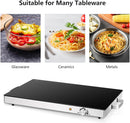 Giantex Electric Food Warmer 2 Packs, 22''X15'' Food Warmers for Parties, Adjustable Temperature Control, Tempered Glass Surface, Hot Plate for Buffet, Electric Warming Tray for Restaurants, Events