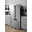 Counter-Depth 18.6-Cu Ft 3 -Door 33-In Wide French Door Refrigerator with Ice Maker with Water Dispenser ( Stainless Steel with Brushed Stainless Handles ) ENERGY STAR Certified