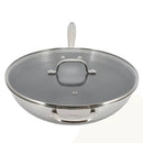 Better Chef 12.5-Inch 3-Ply Stainless Steel Nonstick Wok with Lid
