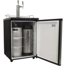 Double Tap Half-Barrel Keg Black Digital Freestanding Beer Kegerator