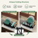 Black Drying Dish Rack Collapsible 2 Tier Dish Rack and Drainboard Set Kitchen Counter