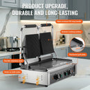 Commercial Panini Grill 3600W Electric Sandwich Panini Maker with Temp Control and 19"X9" for Hamburger Steak Bacon