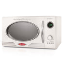 Retro Microwave for Countertop 0.9 Cu Ft Vintage Microwave, Ivory