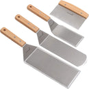 Metal Spatula Set - Griddle Accessories Kit - Grill Flat Spatula Pancake Flipper Hamburger Turner - Metal Utensil Great for BBQ Grill Flat Top - Cast Iron Griddle Accessories - Commercial Grade