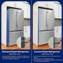 18-Cu Ft Counter-Depth 29.5-In Wide Top-Freezer Refrigerator with Ice Maker ( Cream )