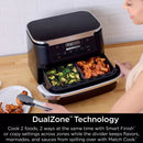 Ninja Foodi Dualzone Flexbasket Air Fryer with 7-Qt Megazone DZ071: 7-In-1, Nonstick, Digital Control, Dishwasher-Safe