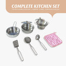Taohfe Play Kitchen, Pink Kids Kitchen Set for Girls Kitchen Set for Kids Ages 6-8 Gift Toddler Kitchen Set for Kid Age 3+ Kitchen Playset with Lights & Sounds Wooden Toy Kitchen Playset Gift
