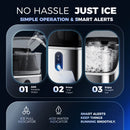 35 Lbs. Daily Production Nugget Stainless Steel Kitchen Countertop Ice Makers, Chewable Ice Maker Machine for Camping and Party