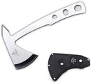 Snake Eye Tactical Tomahawk Throwing Knife, 9.5 Inch Overall Length, Stainless Steel Blade, with Nylon Sheath (Silver)