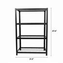Adjustable Storage Shelves Metal Storage Shelf(Black, 21.5L X 11.6W X 47.6H) 750 Pounds