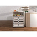 Kitchen Island on Wheels with Storage Cabinet Kitchen Cart Small Portable Islands for Kitchen Accent Coffee Bar Cabinet Buffet