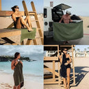 Magnetic Bath Towel, Quick-Dry Portable Outdoor & Beach Towel, Coral Fleece Travel Towel with Bag