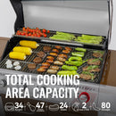 Royal Gourmet 5-Burner Cabinet Style Gas Grill with Side Burner