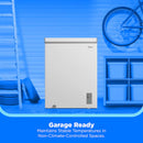 5.1-Cu Ft Garage Ready Chest Freezer Convertible to Refrigerator ( White )