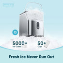 35 Lbs. Daily Production Nugget Stainless Steel Kitchen Countertop Ice Makers, Chewable Ice Maker Machine for Camping and Party