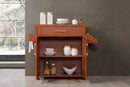 Kitchen Cart with Spice Rack plus Towel Holder, Cherry