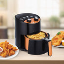 Copper Chef 2 QT Air Fryer - Turbo Cyclonic Airfryer with Rapid Air Technology for Less Oil-Less Cooking. Includes Recipe Book (Black)