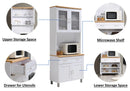 Tall Free Standing Kitchen Cabinet, White