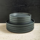 Celina 16-Piece Gray Matte Dinnerware Set Stoneware (Service for 8)