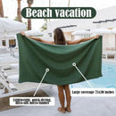 Magnetic Bath Towel, Quick-Dry Portable Outdoor & Beach Towel, Coral Fleece Travel Towel with Bag