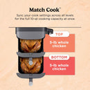 Ninja Doublestack XL 10Qt, 6-In-1, 2-Basket Air Fryer, Space Saving Design SL401: Ninja Foodi, Dishwasher-Safe Parts