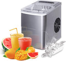 FEANOR Self Cleaning Ice Makers Countertop Machine 9 Cubes Ready in 6-8 Minutes Portable Mini Electric Compact Ice Maker Nuggetperfect for Home/Kitchen/Bar, Tools Included